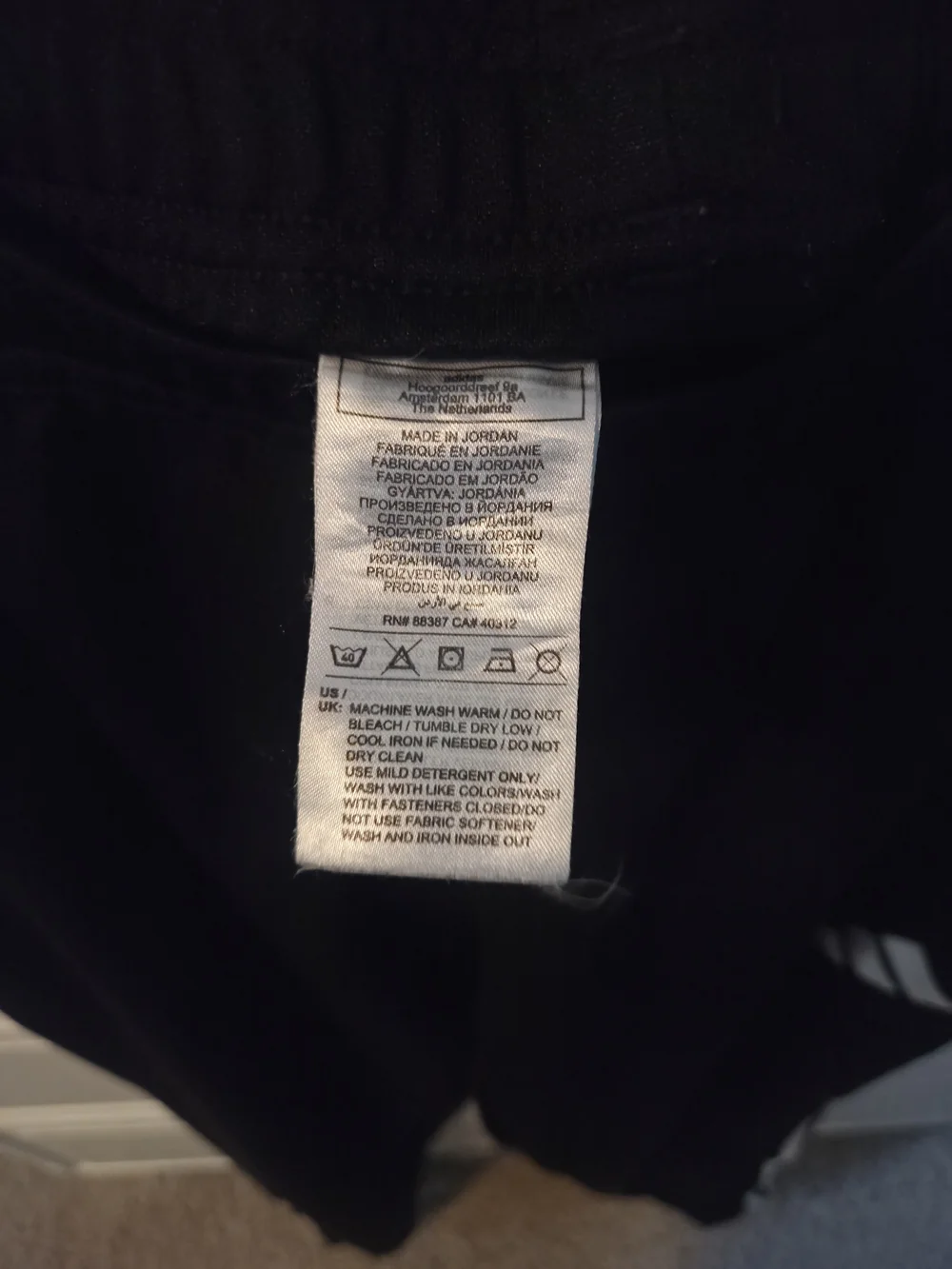 adidas Black and White Men's Track Joggers